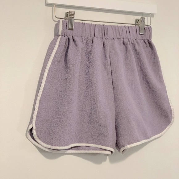 NWOT  LAVENDER CONTRAST BINDING SHORTS | DUSTY PURPLE | LIGHTWEIGHT | SUPER CUTE - Picture 3 of 9